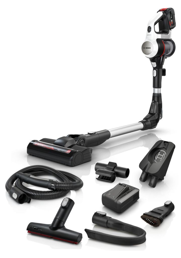 Bosch BSS715CARP, 2 - in - 1 - Stabstaubsauger, Beutellos, Schwarz, Silber, Weiß, 0,3 l, Trocken, Filterung