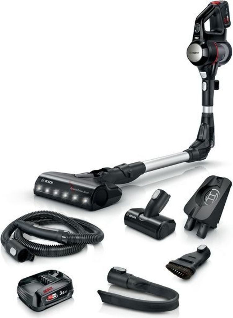 Bosch BCS712E, Stabstaubsauger, Beutellos, Schwarz, 0,3 l, 82 dB, Akku