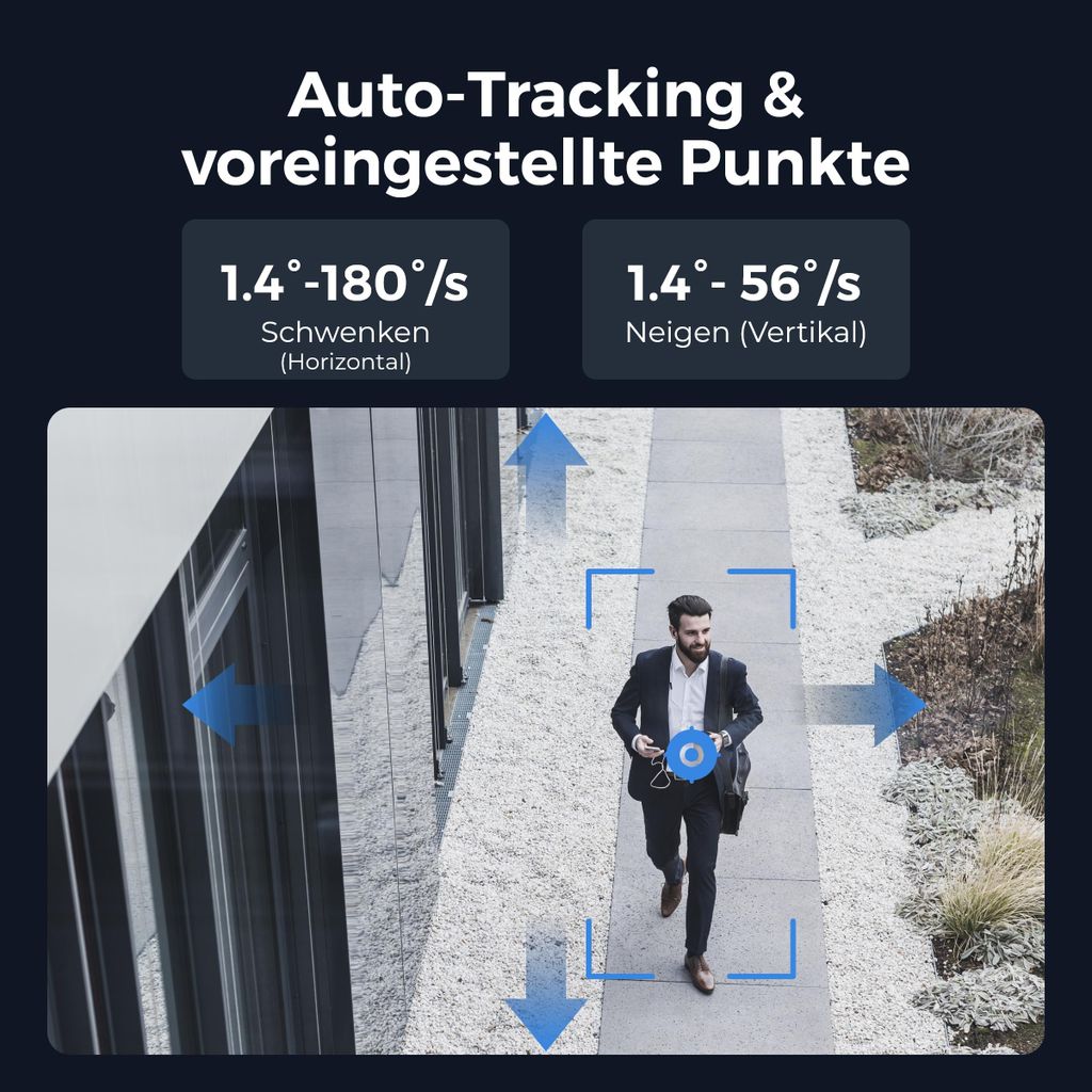 Reolink RLC - 823S2, 4K 8MP PTZ PoE Überwachungskamera, 16X Optischer Zoom, 360° Abdeckung, Auto - Tracking, Farbnachtsicht, Smarte Erkennung, IP66