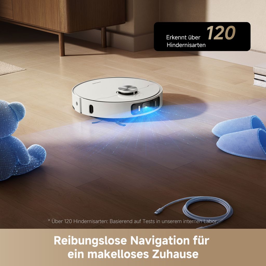 Dreame L40 Ultra AE Saugroboter mit Wischfunktion,19000Pa Saugkraft,Nassen und trockenen Schmutz,Das All - in - 1 - Dock entleert Staub,Anti - Tangle - Bürste