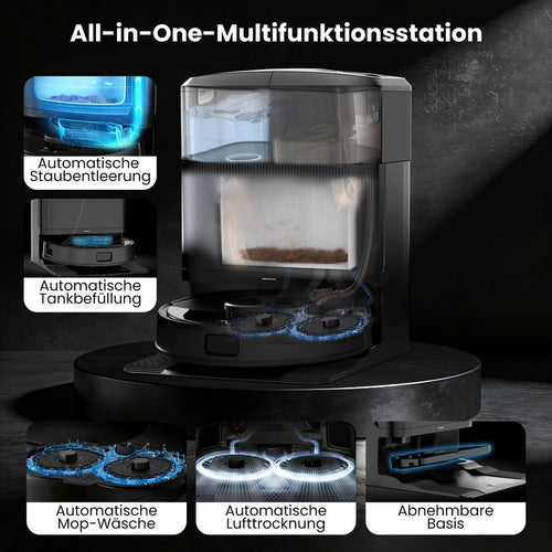 AIRROBO M2 Staubsauger Roboter, 15000Pa Saugroboter, Anti - Tangle - Bürsten, Wischroboter mit Lifting - Mopp