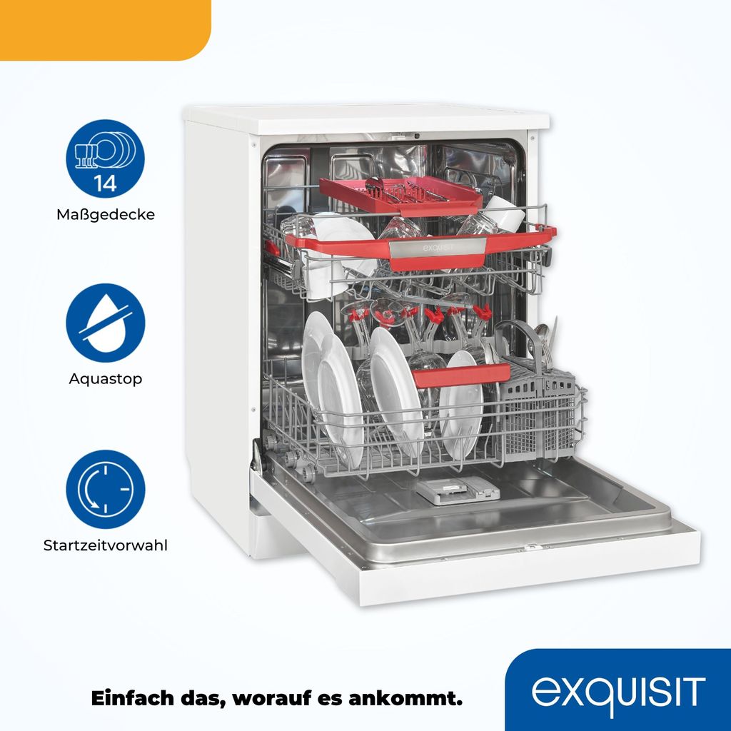 Exquisit Geschirrspüler GSP9614 - 030B weiss