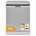 Exquisit PRO Geschirrspüler 60 cm, Unterbaufähig, EEK: C, 14 Maßgedecke, Automatische Türöffnung, Startzeitvorwahl, 11 Liter, GSP56314 - 030C silber