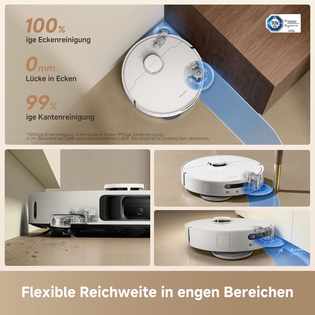 Dreame L10s Ultra Gen3 Staubsauger Roboter mit Wischfunktion&Selbstreinigender Mopp,25KPa Saugleistung,Haustiermodus,All - in - One Dock,Teppichreinigung