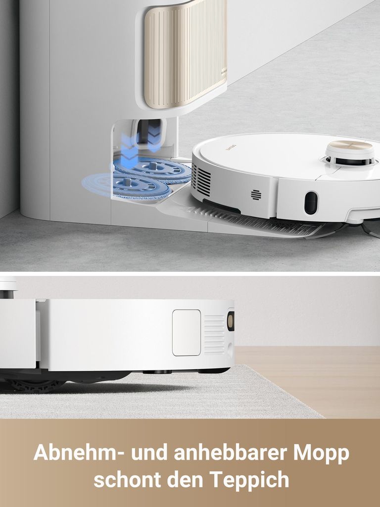 Dreame L40 Ultra Roboter Staubsauger mit Wischfunktion,11KPa Saugleistung,65°C selbstreinigendem,0 tangle Bürste,Obstacle Avoidance,All - in - One - Dock