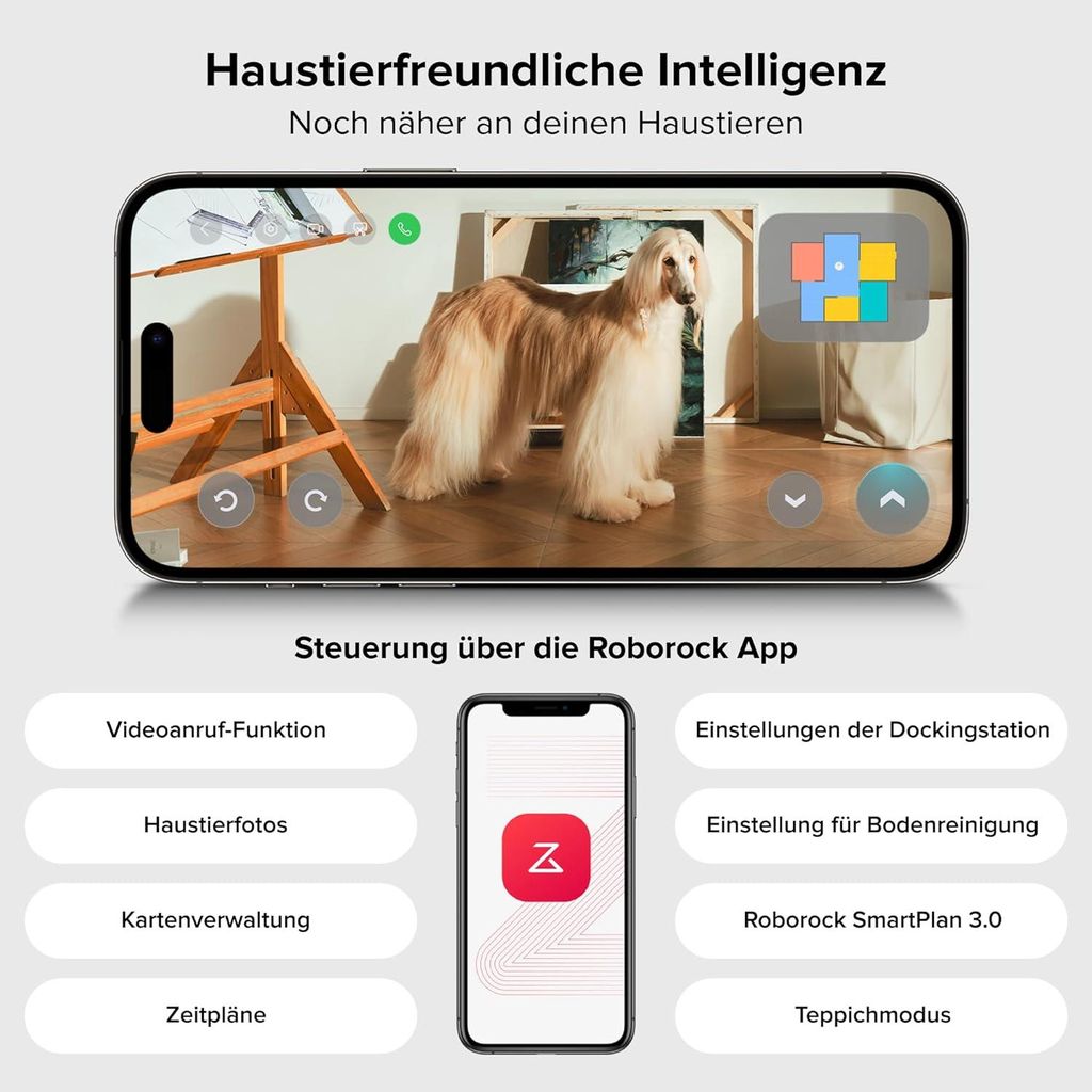 roborock Qrevo Curv 2 Pro Staubsauger Roboter, 25.000 Pa Saugroboter mit Wischfunktion und Wischmopp - Hebefunktion, 100 °C Moppwäsche mit heißem Wasser