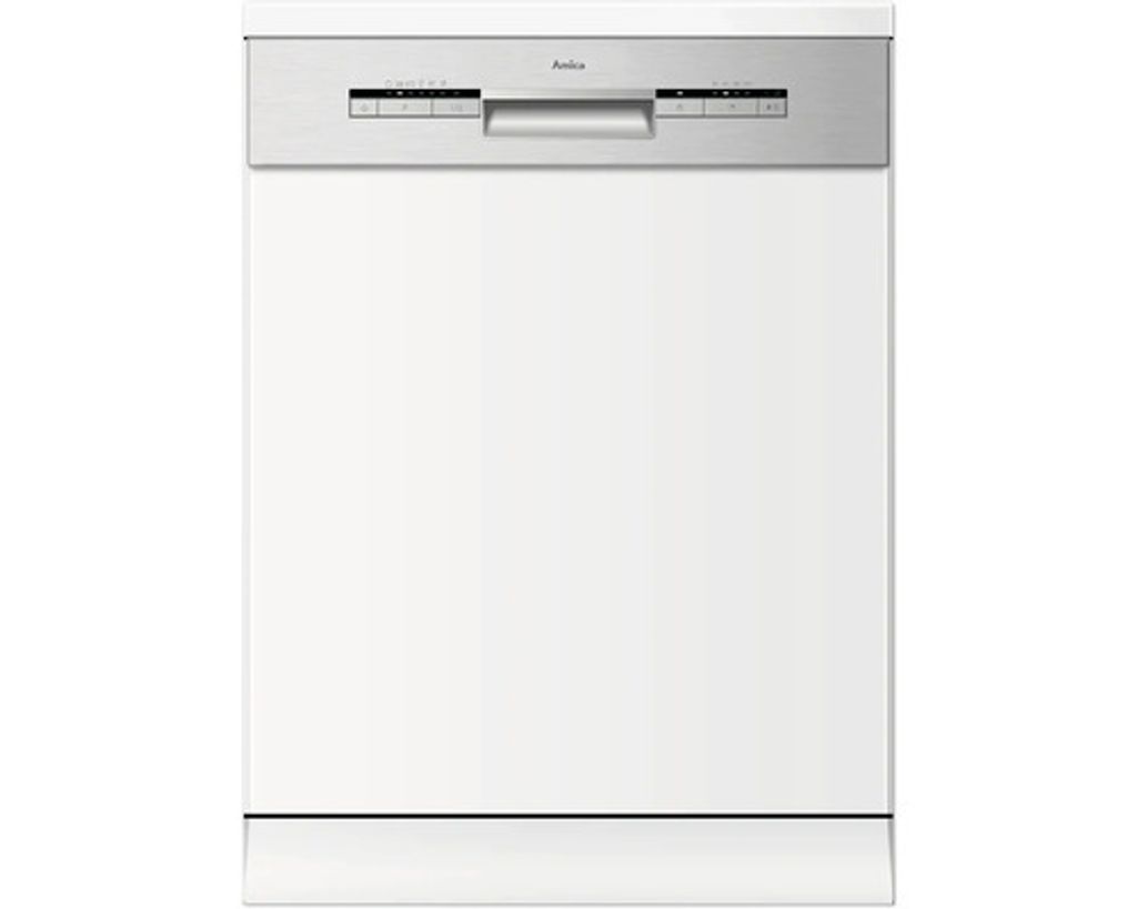 Amica EGSP 574 100 E, Halb integriert, Standardgröße (60 cm), Weiß, Edelstahl, Tasten, LED