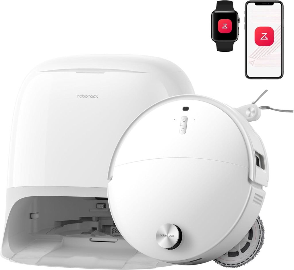 roborock Qrevo Curv 2 Pro Staubsauger Roboter, 25.000 Pa Saugroboter mit Wischfunktion und Wischmopp - Hebefunktion, 100 °C Moppwäsche mit heißem Wasser