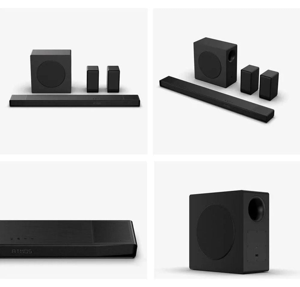 Hisense 5.1.4 CH Soundbar, 600 W, 5.1.4 Kanäle, 600 W, DTS:X, Dolby Atmos, 280 W, 20000 Hz, Kabellos