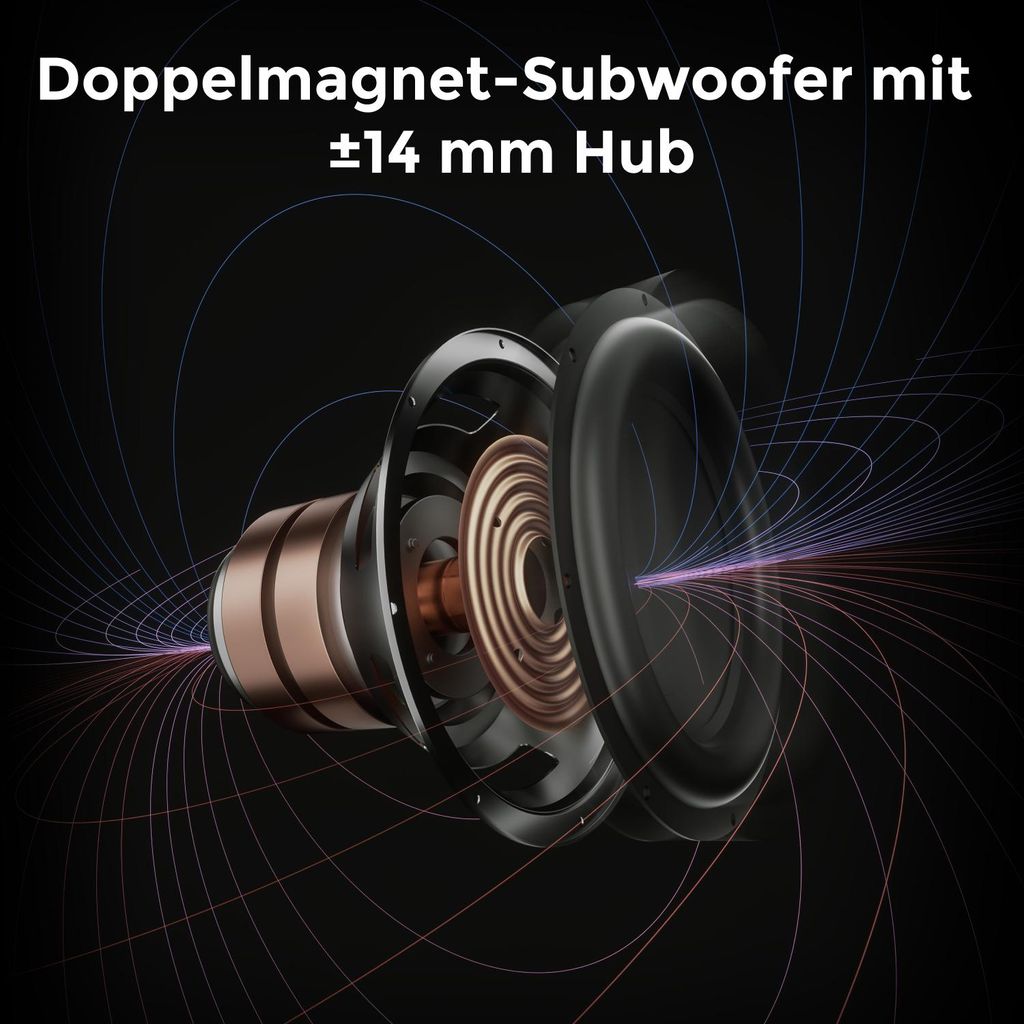 Ultimea Skywave Series 7.1.4ch Professionelles Kabelloses Surround Sound System für mit Dolby Atmos, kabellosem Subwoofer, 840W