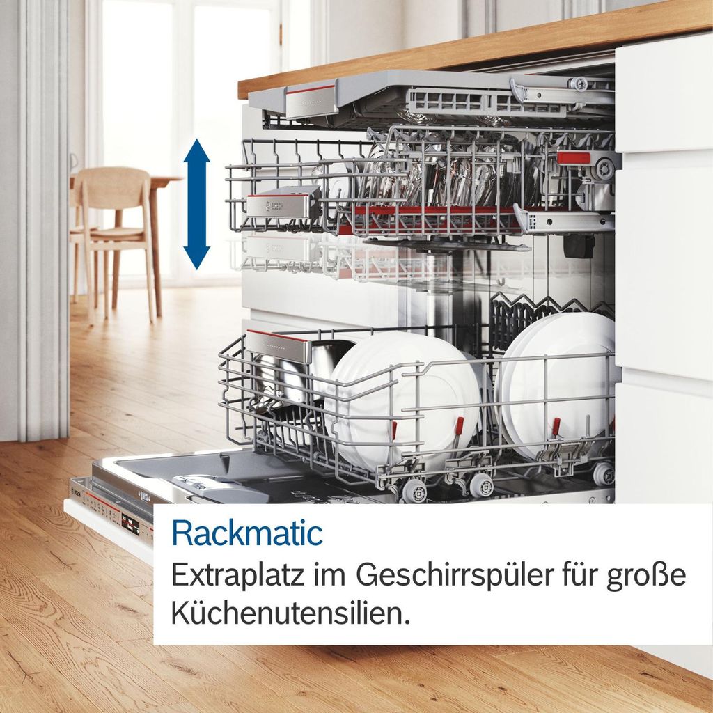Bosch Serie 6 SMV6ZCX16E, Voll integriert, Standardgröße (60 cm), Edelstahl, 14 Maßgedecke, B, 40 dB