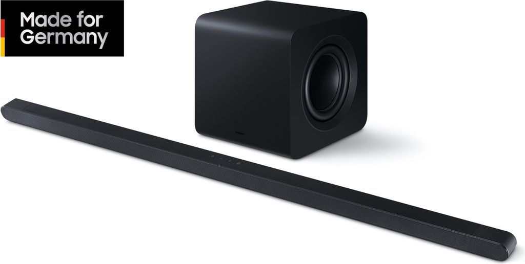 Samsung Ultra Slim Soundbar HW - S810GD 3.1.2 - Kanal & Subwoofer (2024), 3.1.2 Kanäle, 330 W, DTS Virtual:X, Dolby Atmos, Dolby Digital 5.1, Dolby Digital Plus, Dolby TrueHD, Adaptiv, Game Pro, Nacht, Standard, Kabellos, 200 W