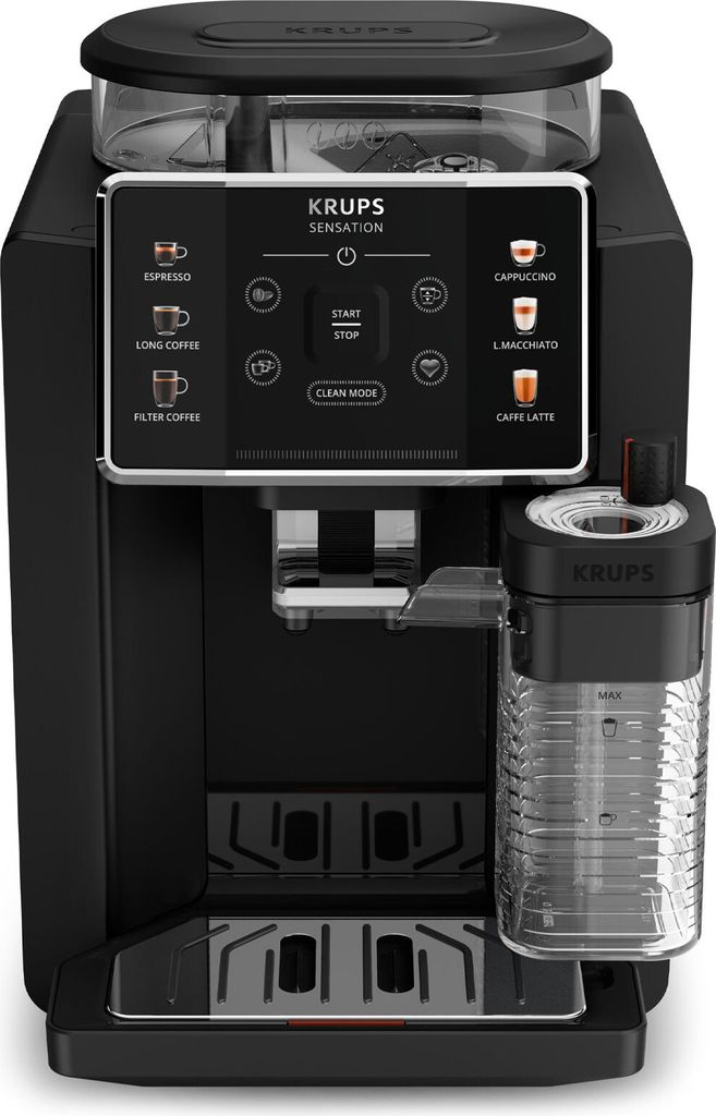 Krups EA9128D, Espressomaschine, Kaffeebohnen, Eingebautes Mahlwerk, Schwarz