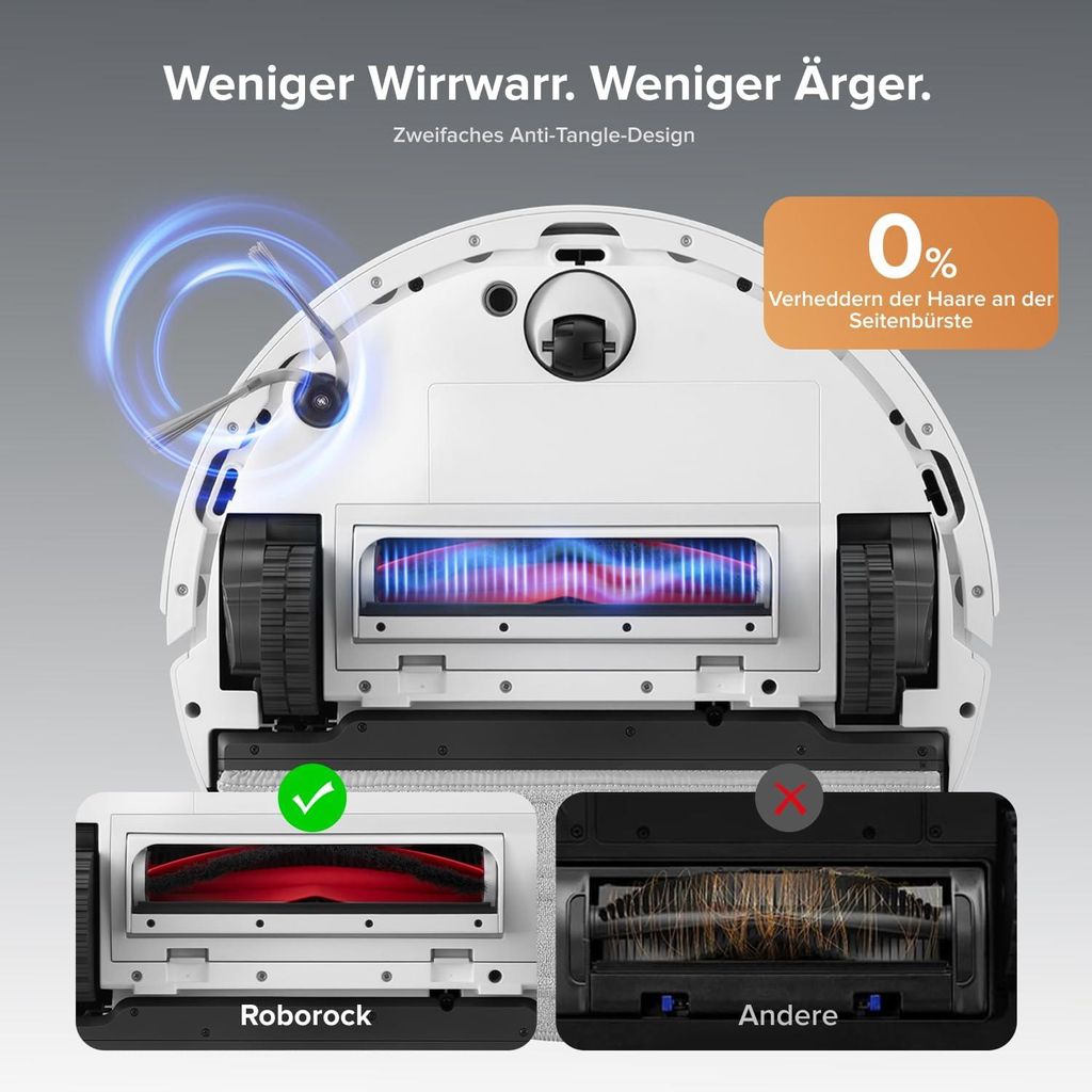 roborock Q10 S5+ Set Staubsauger Roboter, 10.000 Pa(Upgrade von S8 Plus), Dual Anti - Tangle System, Auto Lifting Mopping, Ideal für Tierhaare (Weiß)