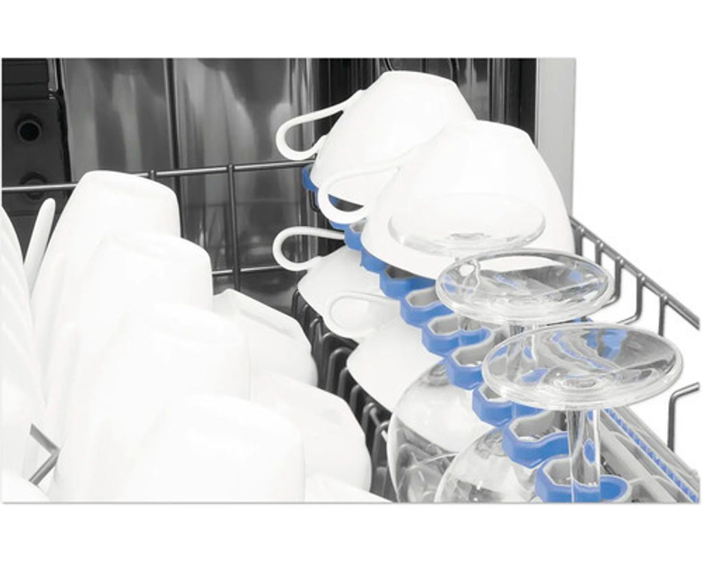 Amica EGSP 574 100 E, Halb integriert, Standardgröße (60 cm), Weiß, Edelstahl, Tasten, LED