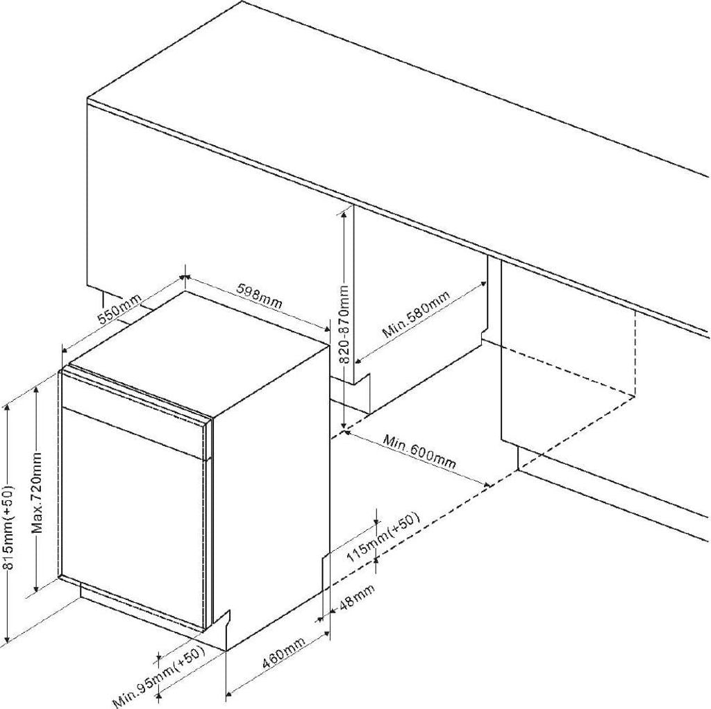 Amica - EGSPV 597 201 - vollintegrierbarer Geschirrspüler - 60 cm