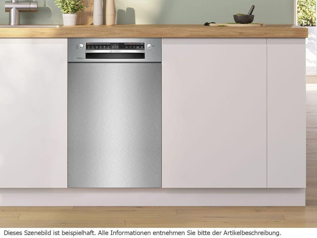 Bosch Serie 4 SPU4HMS10E, Unterbau, Single (45 cm breit), Edelstahl, Schwarz, Tasten, 1,75 m