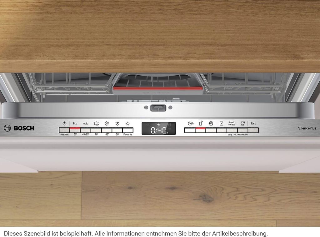 Bosch Serie 4 SMV4EVX08E, Voll integriert, Standardgröße (60 cm), Edelstahl, Tasten, 1,75 m, 1,65 m