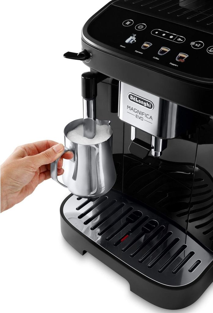 De'Longhi De’Longhi Magnifica Evo ECAM290.22.B, Espressomaschine, 1,8 l, Kaffeebohnen, Gemahlener Kaffee, Eingebautes Mahlwerk, 1450 W, Schwarz