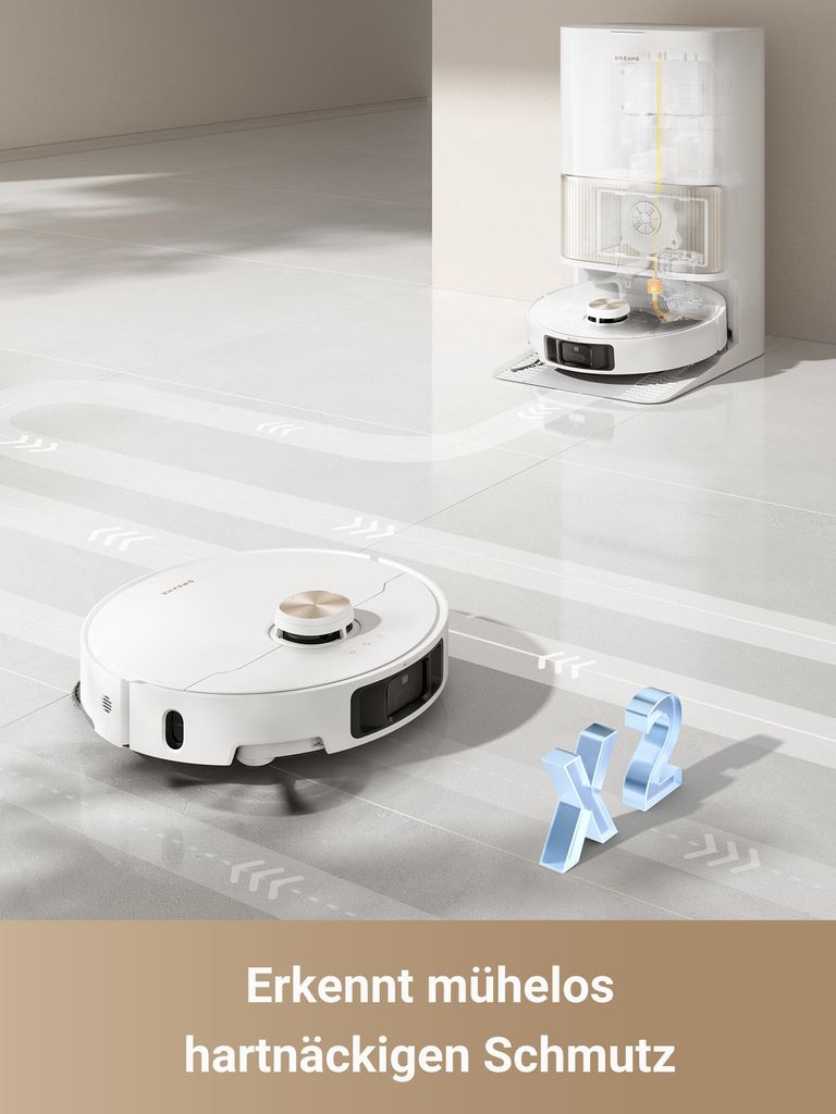 Dreame L40 Ultra Roboter Staubsauger mit Wischfunktion,11KPa Saugleistung,65°C selbstreinigendem,0 tangle Bürste,Obstacle Avoidance,All - in - One - Dock