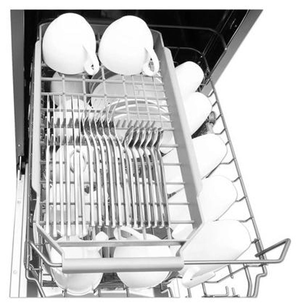 Amica EGSPV 586 901, Voll integriert, Single (45 cm breit), Schwarz, Tasten, LED, 1,5 m