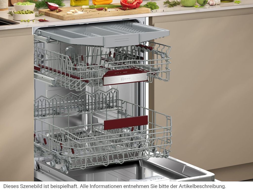 Neff S245ECS15E, Halb integriert, Standardgröße (60 cm), Gebürsteter Stahl, Edelstahl, Tasten, 1,75 m