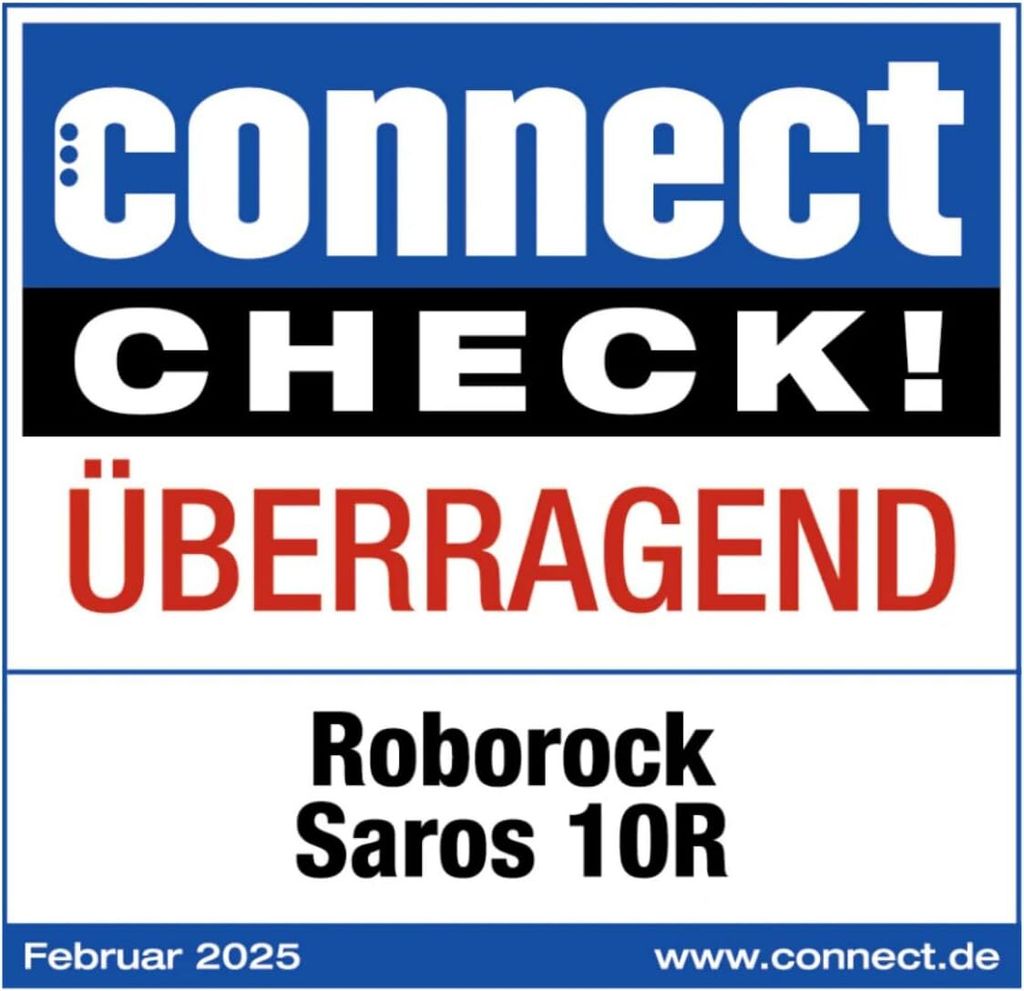 roborock Saros 10R Staubsauger Roboter mit Wischfunktion, 22.000 Pa(Upgrade von S8 MaxV Ultra), 80 °C Heißwasser - Moppwäsche, 7,98cm Slim Design