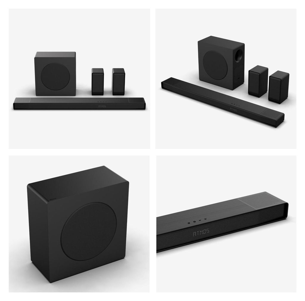 Hisense 5.1.4 CH Soundbar, 600 W, 5.1.4 Kanäle, 600 W, DTS:X, Dolby Atmos, 280 W, 20000 Hz, Kabellos
