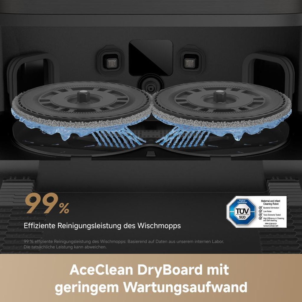Dreame L50 Ultra AE Saugroboter mit Wischfunktion,28.000Pa Saugleistung,Automatische Entleerungsstation,Ausziehbare Seitenbürste,DryBoard,Schwarz