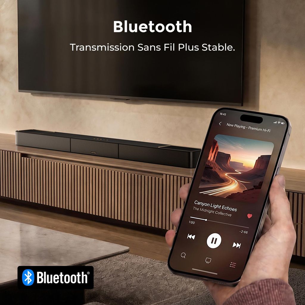 Ultimea Skywave X100 9.1.6 Soundbar mit 10'' Subwoofer, Dolby Atmos, DTS:X, 1500 W, Surround Sound System für Heimkino und TV, 8K HDR - Passthrough