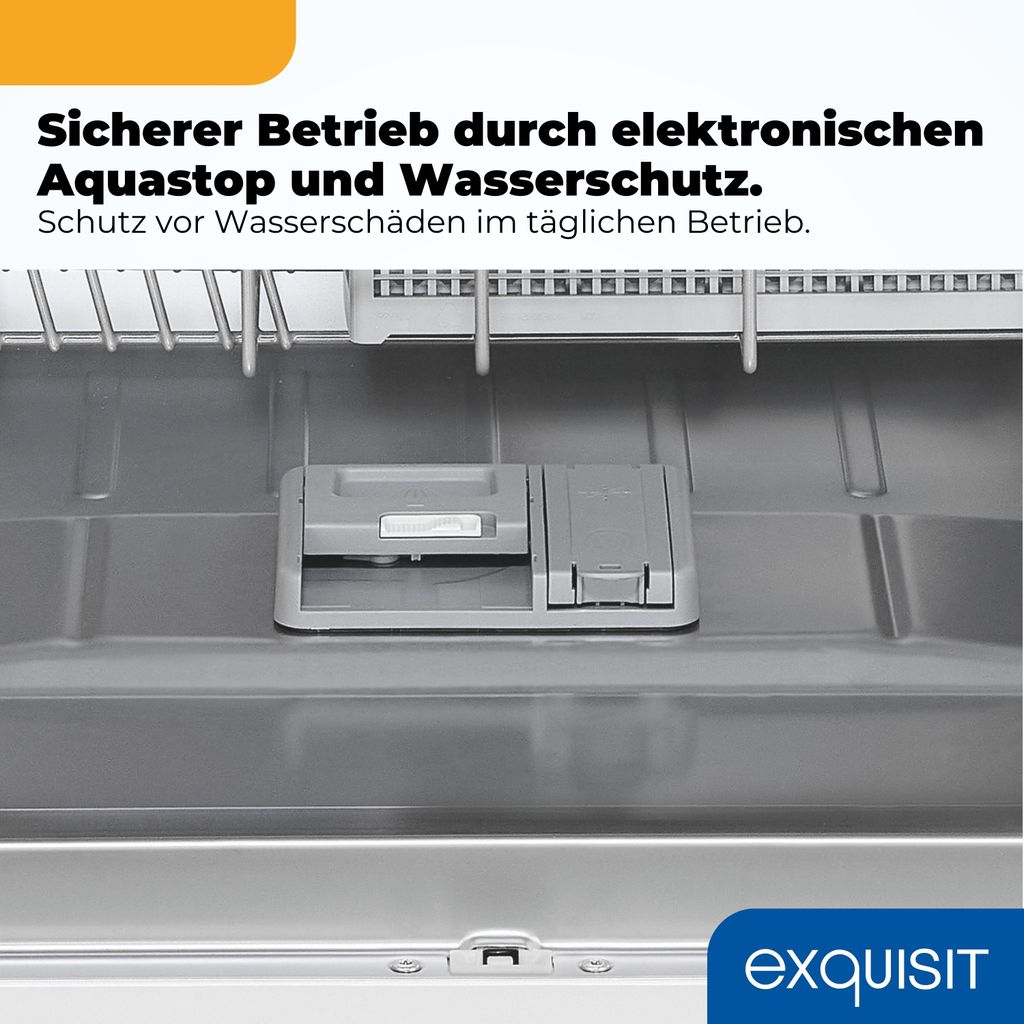 Exquisit PLUS Geschirrspüler 60 cm, 12 Maßgedecke, Unterbaufähig, Startzeitvorwahl, 11 Liter, GSP56312 - 030E weiss