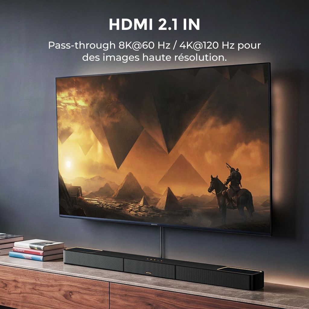 Ultimea Skywave X100 9.1.6 Soundbar mit 10'' Subwoofer, Dolby Atmos, DTS:X, 1500 W, Surround Sound System für Heimkino und TV, 8K HDR - Passthrough