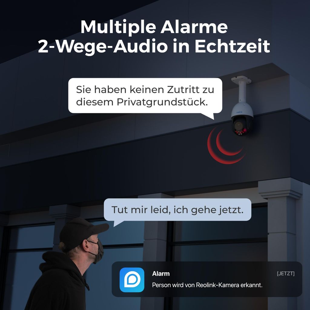 Reolink RLC - 823S2, 4K 8MP PTZ PoE Überwachungskamera, 16X Optischer Zoom, 360° Abdeckung, Auto - Tracking, Farbnachtsicht, Smarte Erkennung, IP66