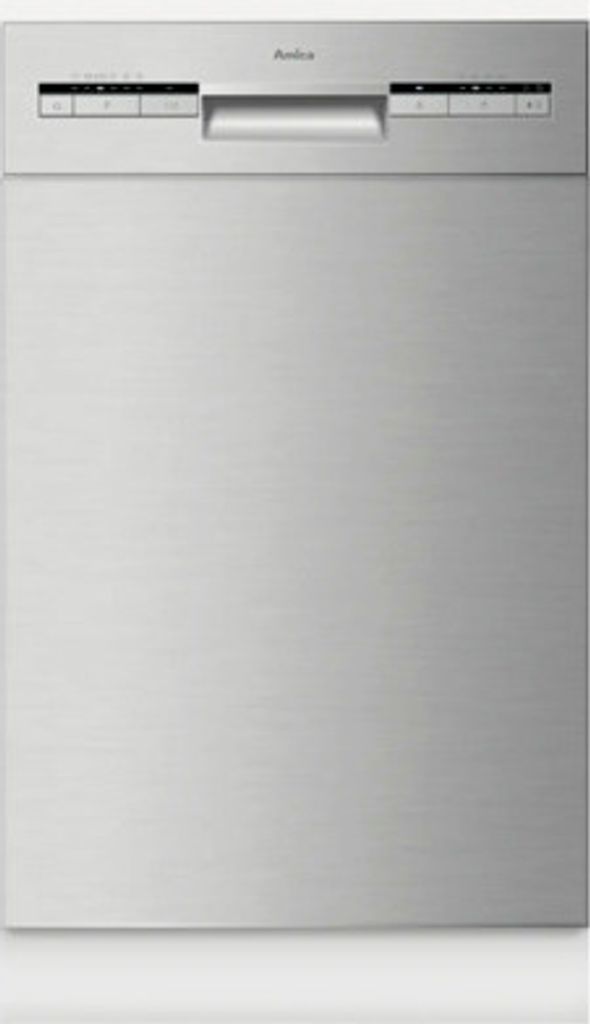 Amica EGSPU 500 911 E, Halb integriert, Single (45 cm breit), Edelstahl, Edelstahl, Tasten, LED