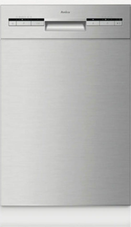 Amica EGSPU 500 911 E, Halb integriert, Single (45 cm breit), Edelstahl, Edelstahl, Tasten, LED