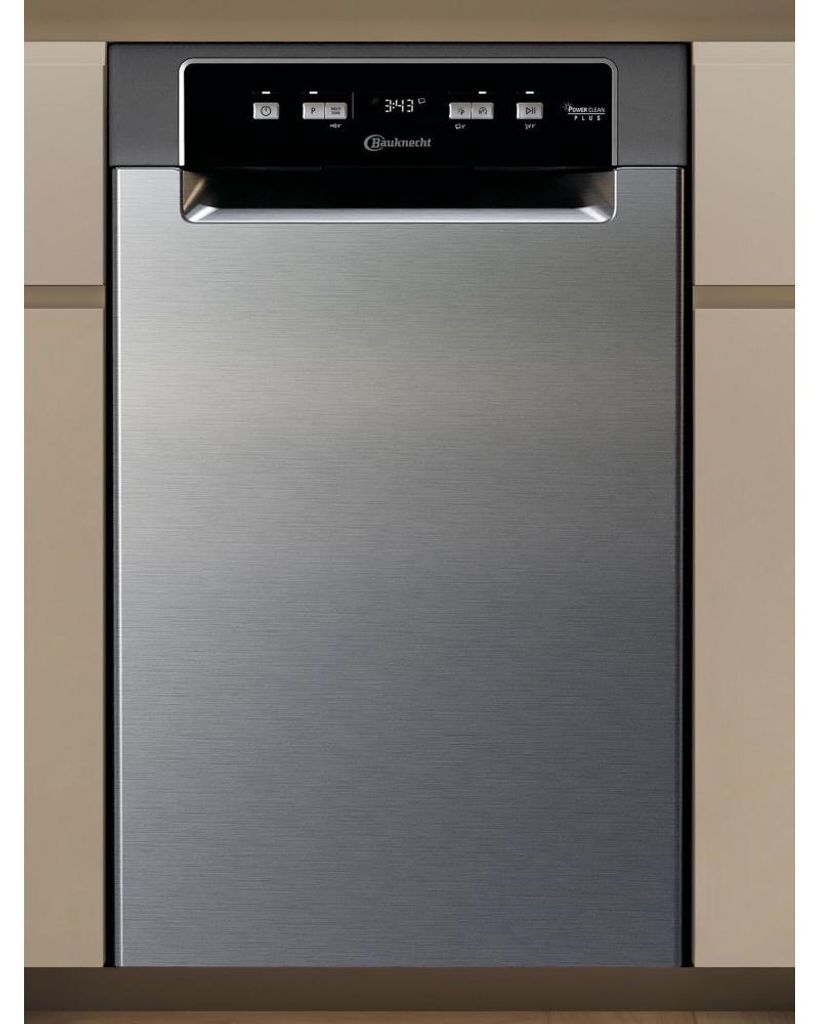 Bauknecht BK6UC11BS7A0X, Unterbau, Single (45 cm breit), Edelstahl, Schwarz, Weiß, Tasten