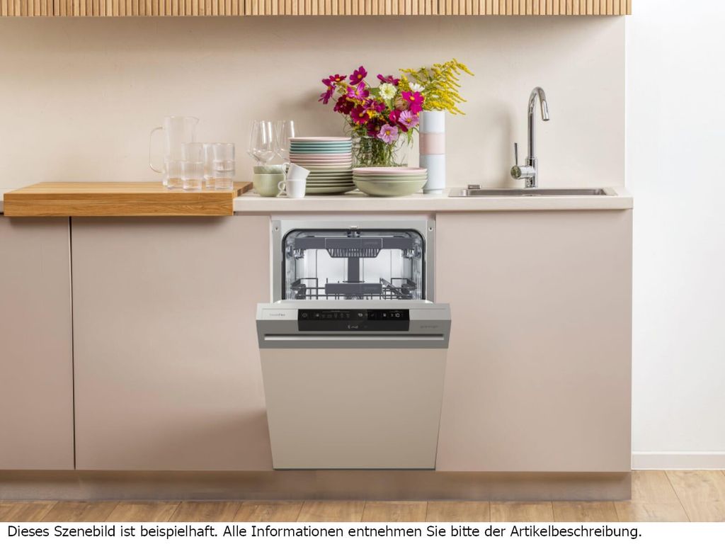 gorenje GI 561D 10 S Geschirrspüler 45 cm - Silber - Teilintegrierbar - 11 Maßgedecke - 45 dB Geräuschpegel - Trocknungsklasse: A