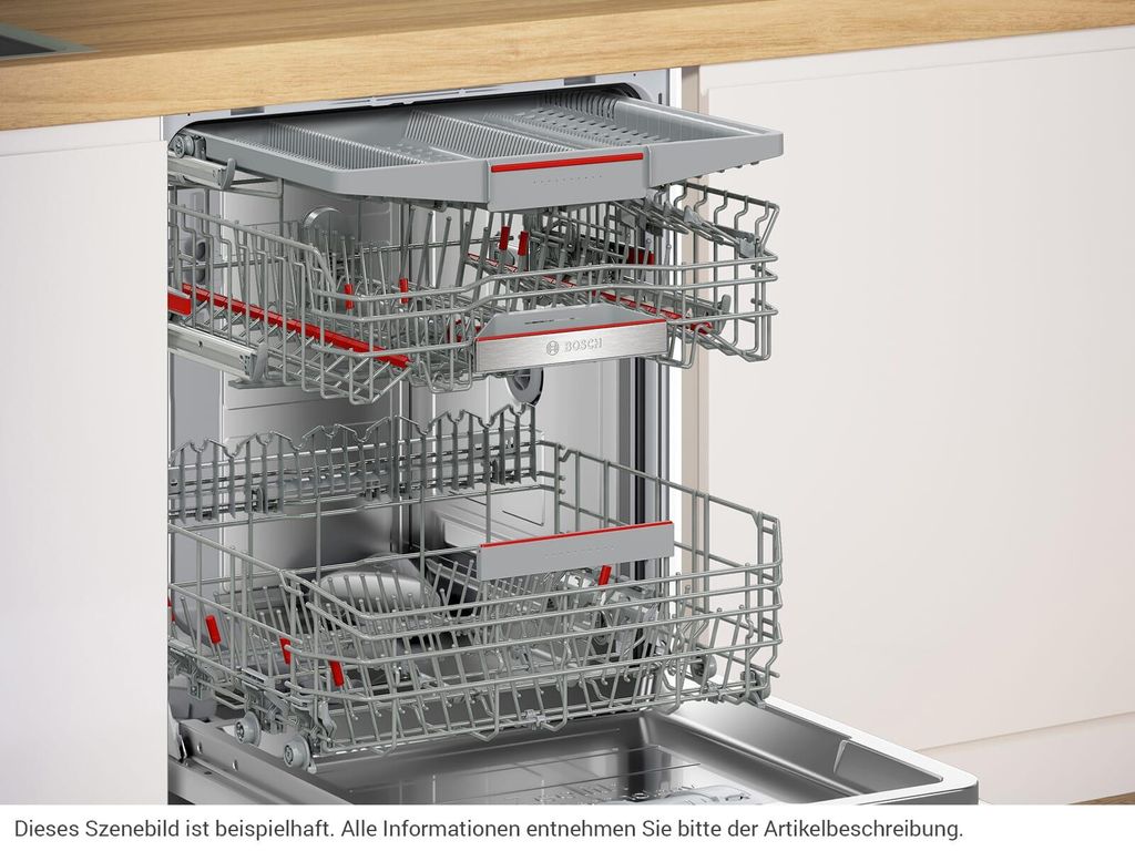 Bosch Serie 6 SMI6ZCS16E, Halb integriert, Standardgröße (60 cm), Edelstahl, Tasten, 1,75 m, 1,65 m