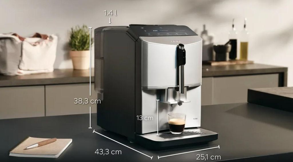 Siemens TF303E01 EQ300 Espressomaschine (silber; 1300W)