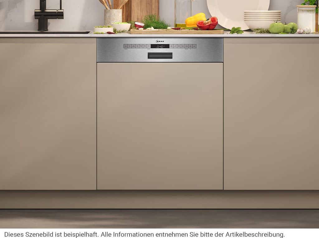 Neff S245ECS15E, Halb integriert, Standardgröße (60 cm), Gebürsteter Stahl, Edelstahl, Tasten, 1,75 m