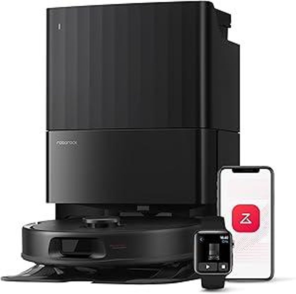 roborock QV 35A Staubsauger Roboter mit Wischfunktion&Hebarem Wischmopp 8.000pa (Upgrade von Qrevo/Qrevo Plus),Anti - Verfilzungsbürste, All - in - One Dock