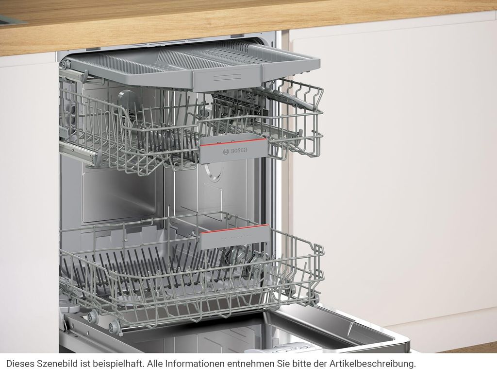 Bosch Serie 4 SMV4EVX08E, Voll integriert, Standardgröße (60 cm), Edelstahl, Tasten, 1,75 m, 1,65 m