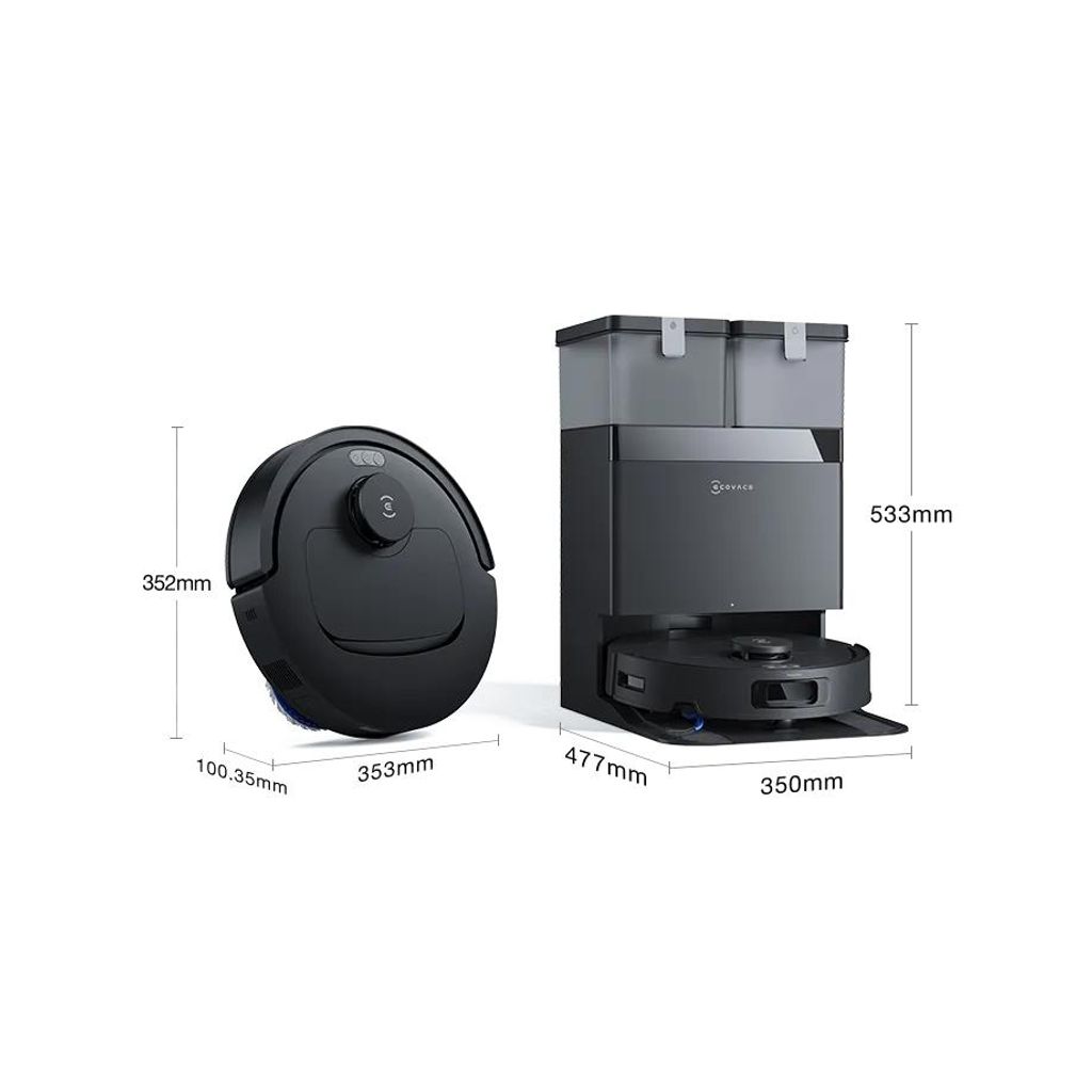 Ecovacs DEEBOT T30e Omni Staubsauger Roboter mit Wischfunktion, 25.000 Pa, ZeroTangle 3.0 Anti - Verheddern, 75°C Moppwäsche, Saugroboter, Schwarz