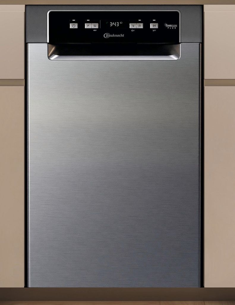 Bauknecht BK6UC11BS7A0X, Unterbau, Single (45 cm breit), Edelstahl, Schwarz, Weiß, Tasten