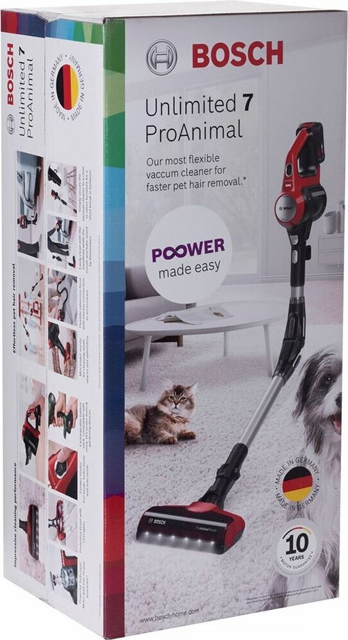 Bosch BBS711ANM Stabstaubsauger/Elektrischer Besen Beutellos 0,3 l Schwarz Rot Edelstahl