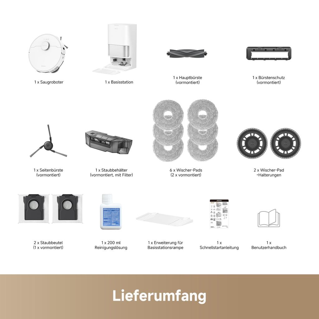 Dreame L10s Ultra Gen3 Staubsauger Roboter mit Wischfunktion&Selbstreinigender Mopp,25KPa Saugleistung,Haustiermodus,All inOne Dock,Teppichreinigung