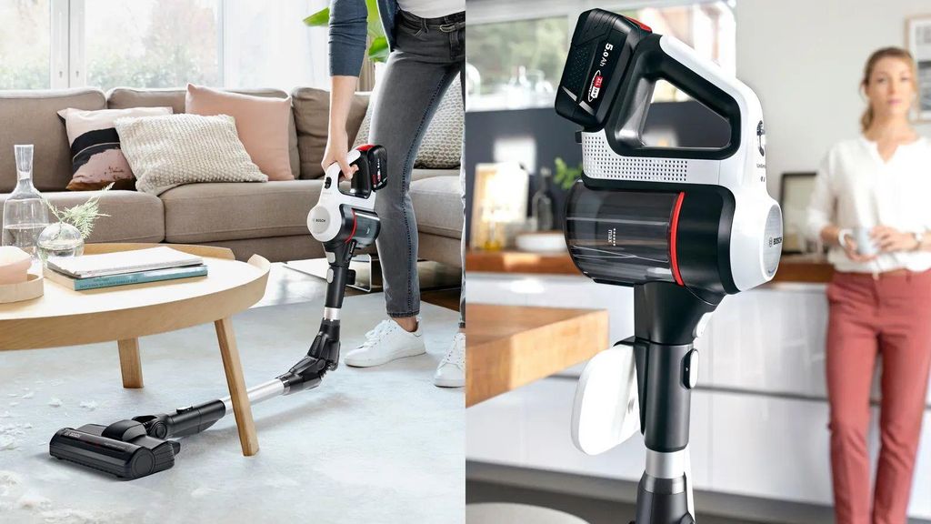 Bosch BSS715CARP, 2 - in - 1 - Stabstaubsauger, Beutellos, Schwarz, Silber, Weiß, 0,3 l, Trocken, Filterung