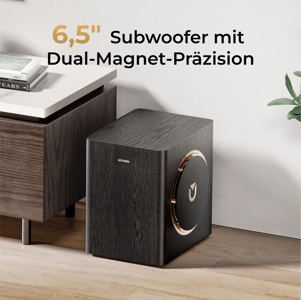 Ultimea Skywave Series 5.1.2 Kanal Dolby Atmos Soundbar, 530 - W Wireless - Surround - Sound - System, 4K - HDR - Pass - Through, HDMI eARC, Bluetooth 5.4