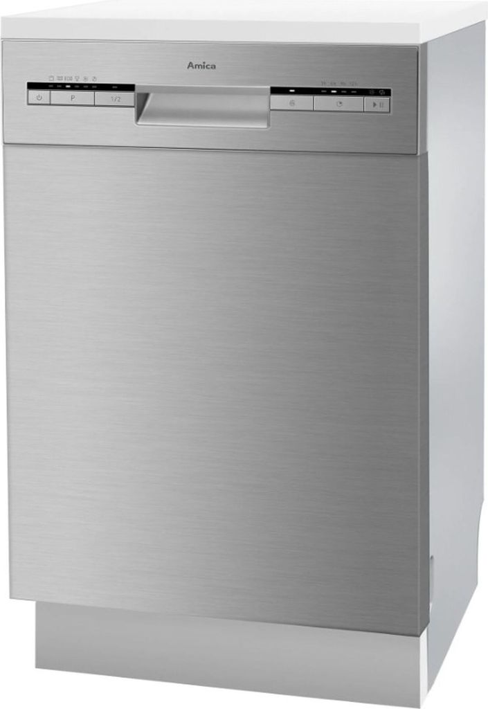 Amica EGSPU 500 911 E, Halb integriert, Single (45 cm breit), Edelstahl, Edelstahl, Tasten, LED