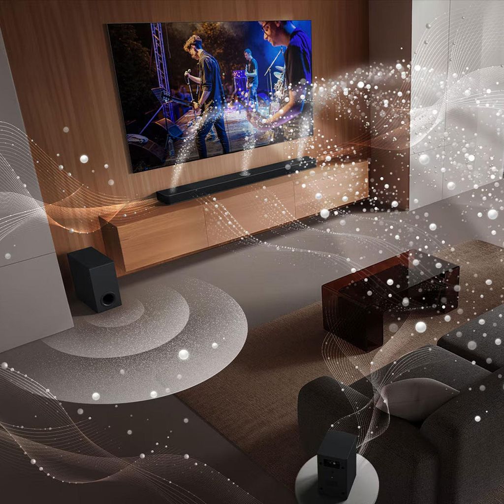 LG DS90TR, 7.1.3 Kanäle, 670 W, DTS Digital Surround, DTS:X, Dolby Atmos, Dolby Digital, AI Sound Pro, Bass Blast, Bass Blast+, Spiel, Musik, Sport, 96 kHz, 4 Ohm